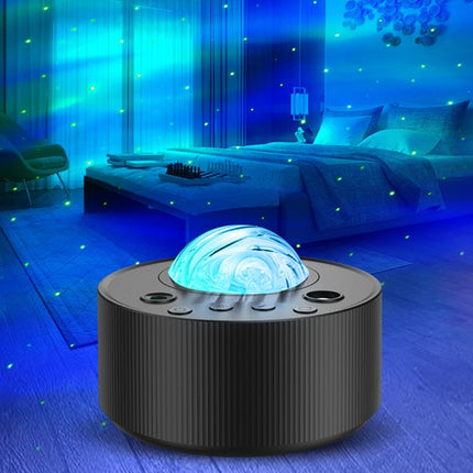 Nordlysprojektor med stjernehimmel og musikk