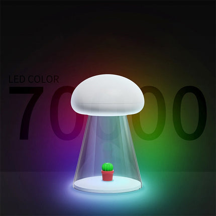 Soppformet nattlampe med musikk og touch-kontroll