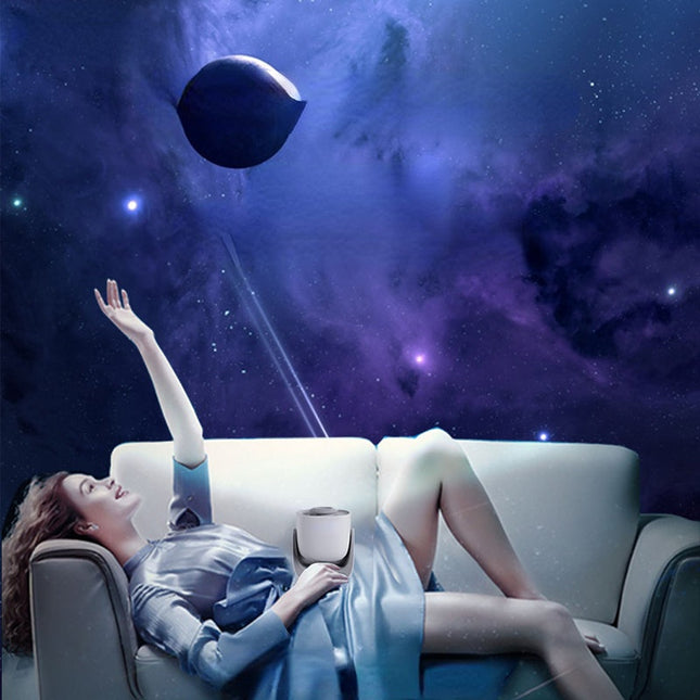 Galakseprojektor med stjernehimmel og fjernkontroll