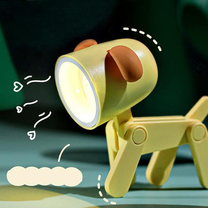 Sammenleggbar mini LED nattlys hundedesign