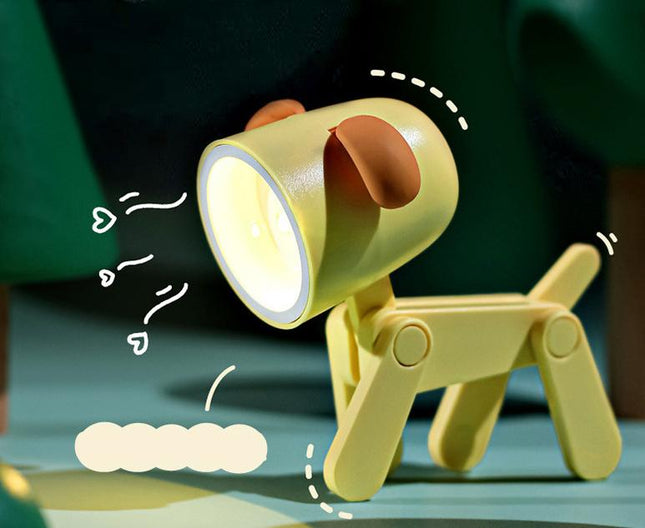 Sammenleggbar mini LED nattlys hundedesign