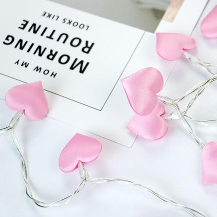 Lyslenke for barn med rosa hjerter