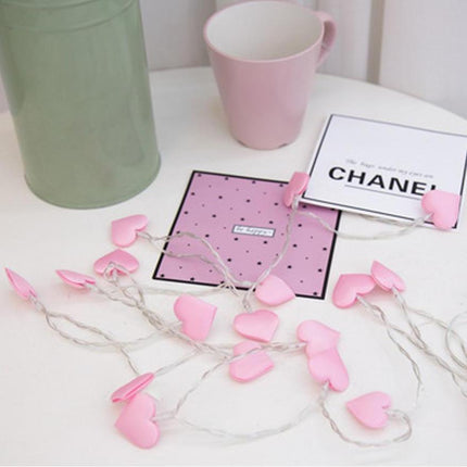 Lyslenke for barn med rosa hjerter