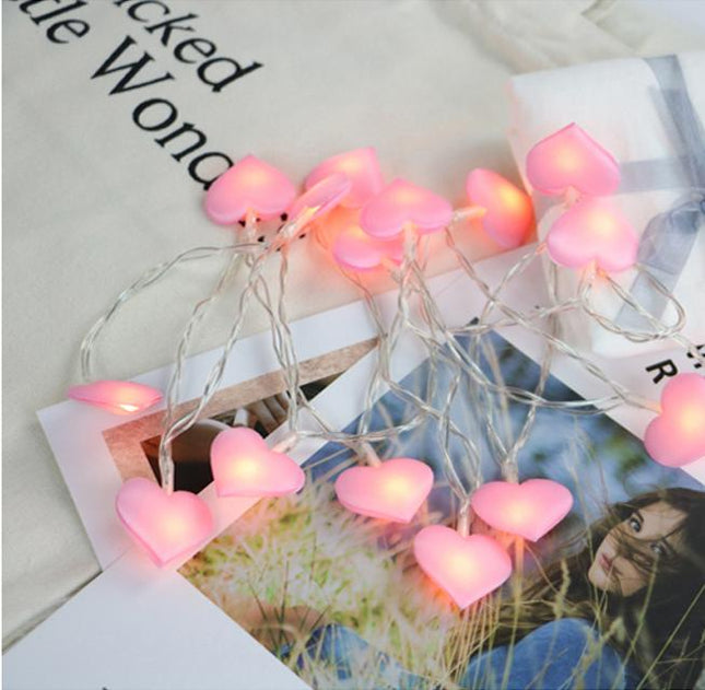 Lyslenke for barn med rosa hjerter