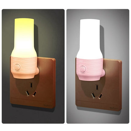 LED nattlys for stikkontakt beige eller rosa
