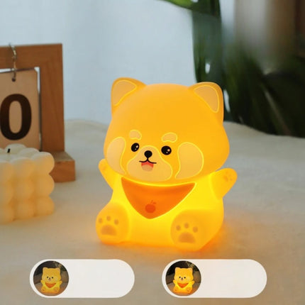 Myk kawaii nattlampe hund i silikon
