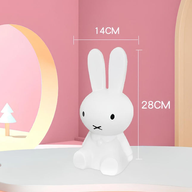 Oppladbar kanin nattlampe med tidsur