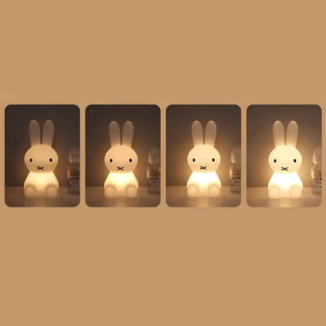 Oppladbar kanin nattlampe med tidsur
