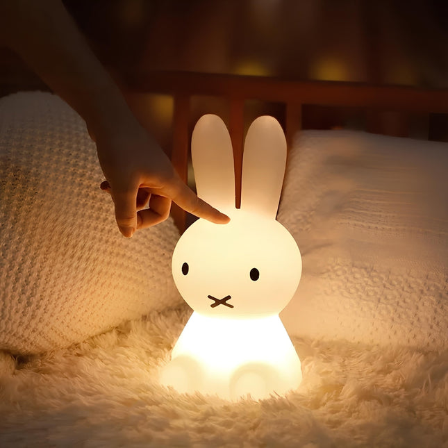 Oppladbar kanin nattlampe med tidsur