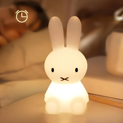 Oppladbar kanin nattlampe med tidsur