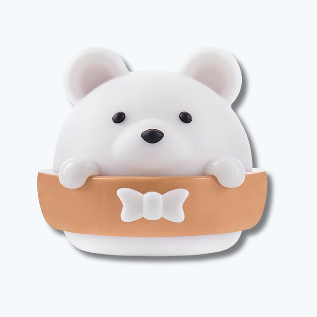 Oppladbar nattlampe bjørn med dimmefunksjon