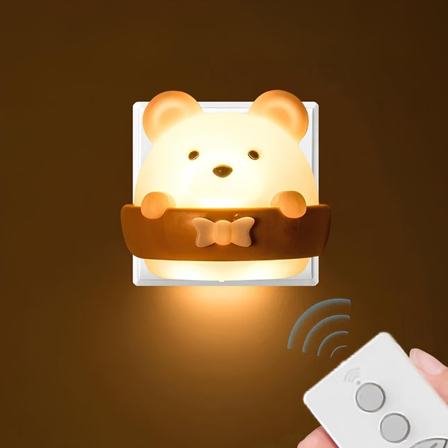 Oppladbar nattlampe bjørn med dimmefunksjon