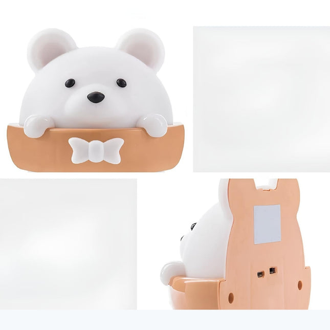 Oppladbar nattlampe bjørn med dimmefunksjon