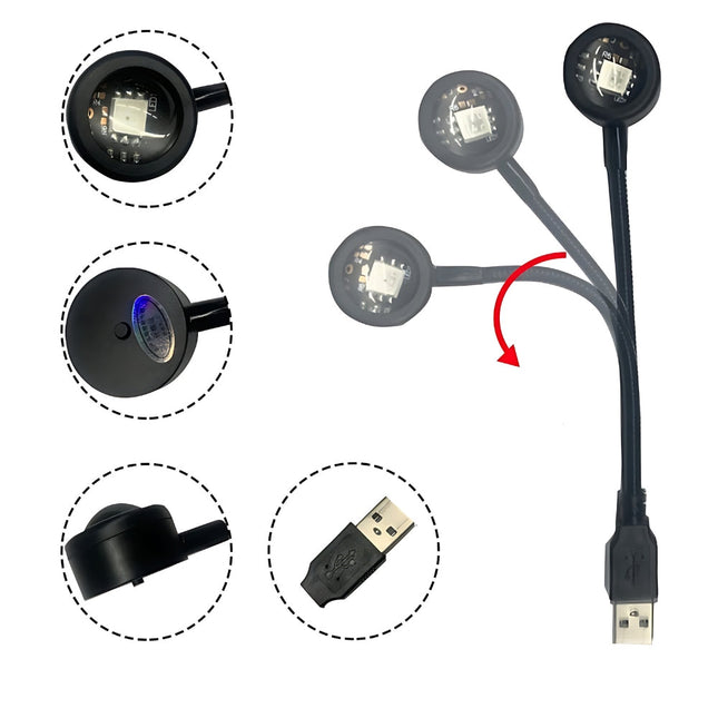 Mini USB projektorlampe for stemningslys