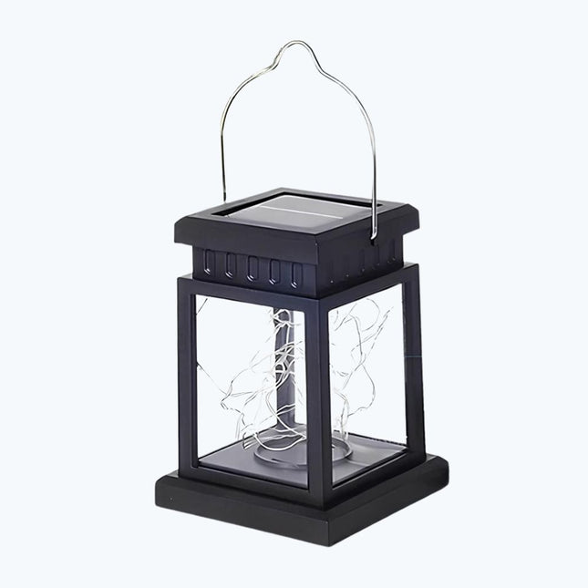 Bærbar solcelledrevet nattlampe i lyktstil