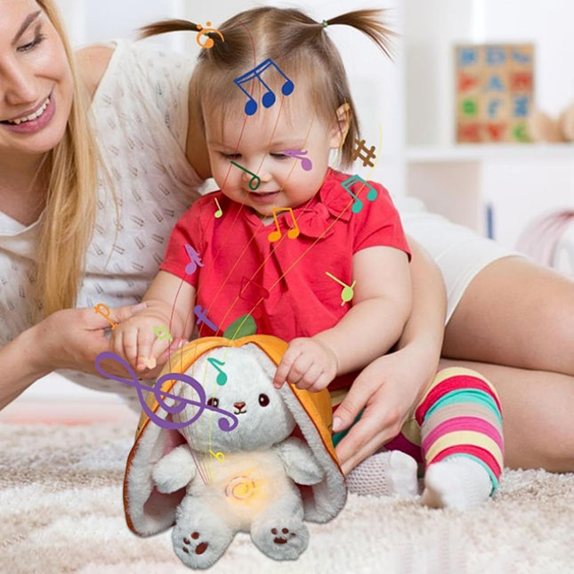 Kanin plysj med LED i gulrot