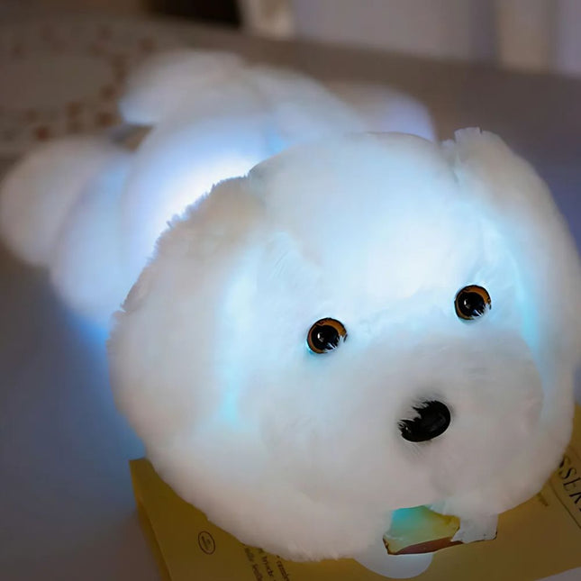Lysende hund kosedyr med LED