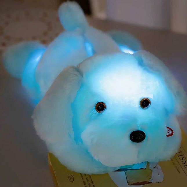 Lysende hund kosedyr med LED