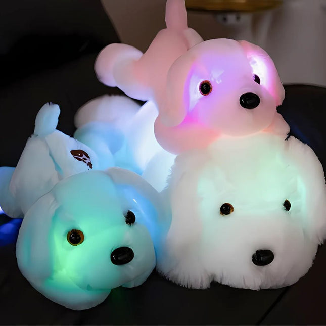 Lysende hund kosedyr med LED