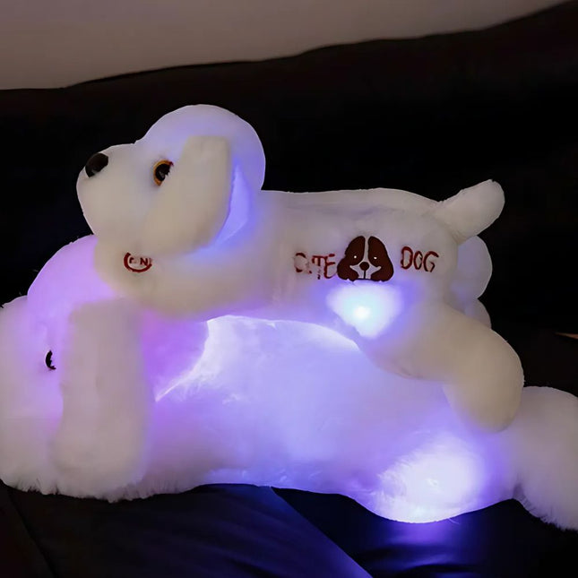Lysende hund kosedyr med LED