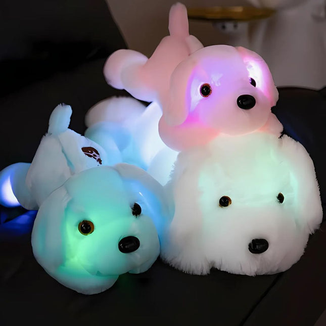 Lysende hund kosedyr med LED