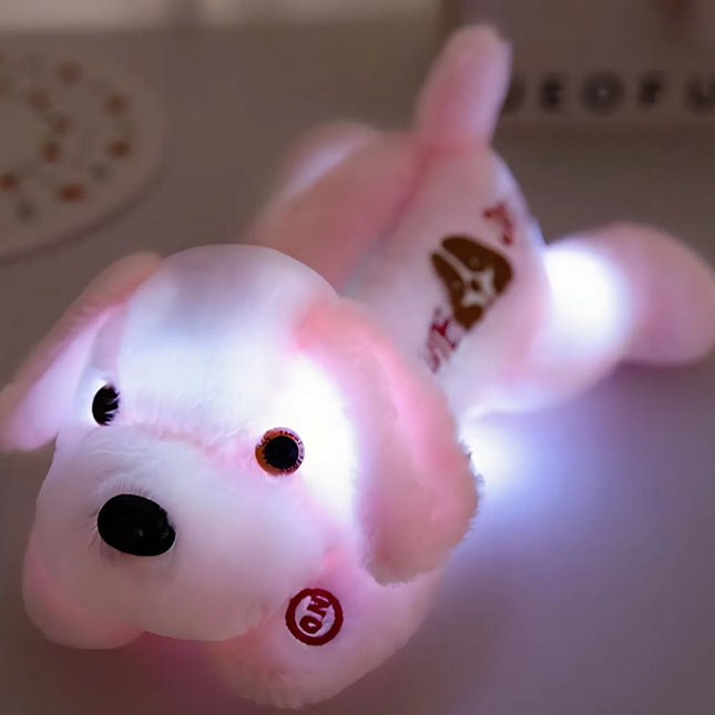 Lysende hund kosedyr med LED