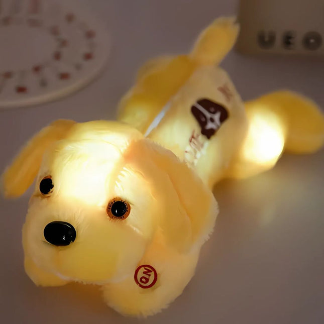 Lysende hund kosedyr med LED