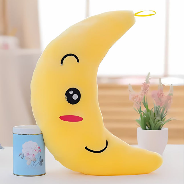 Lysende måne plysjpute med LED