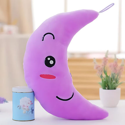 Lysende måne plysjpute med LED