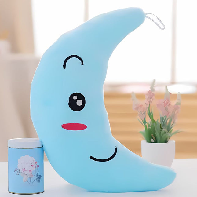 Lysende måne plysjpute med LED