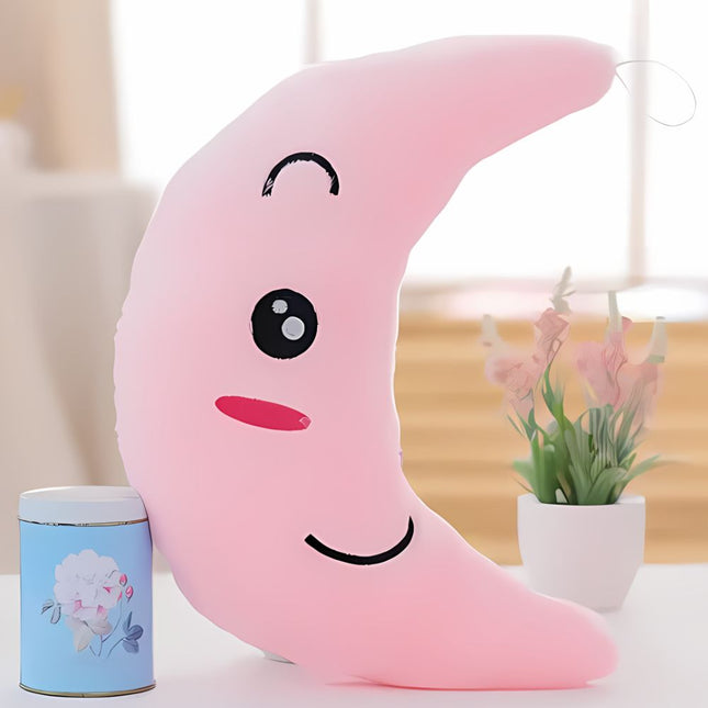 Lysende måne plysjpute med LED