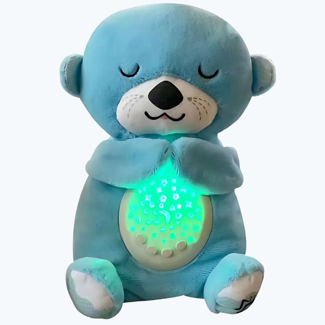 Sovende oter kosedyr med nattlys