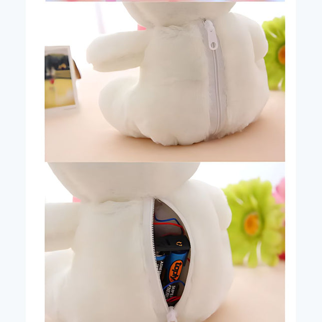 Hvit eller rosa bamse med LED-lys