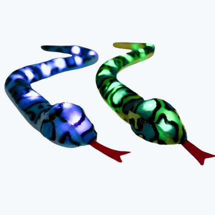 Plysj nattlampe slange grønn og blå