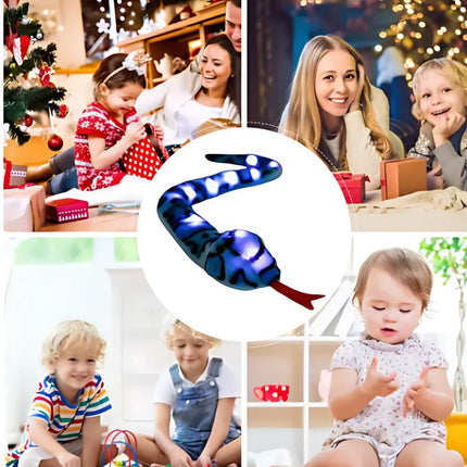 Plysj nattlampe slange grønn og blå