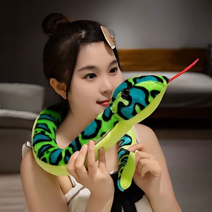 Plysj nattlampe slange grønn og blå