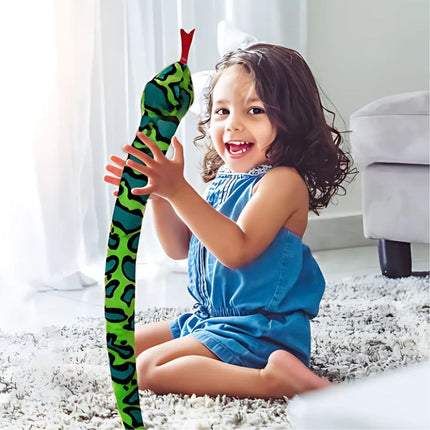 Plysj nattlampe slange grønn og blå