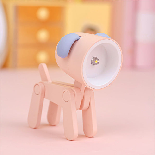 Sammenleggbar mini LED nattlys hundedesign