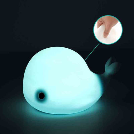 Søt og myk hval nattlys for baby