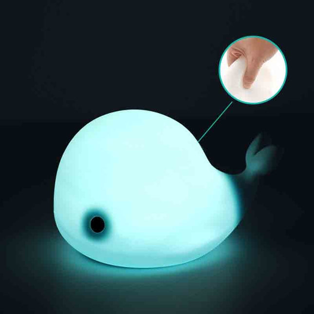 Søt og myk hval nattlys for baby