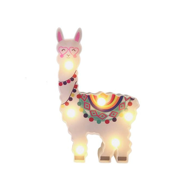 Dekorativ LED vegglampe formet som lama