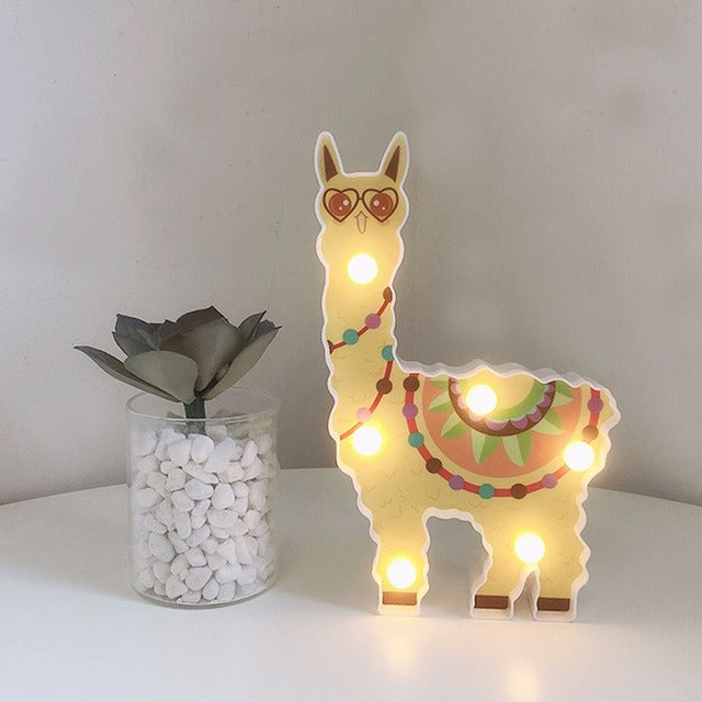 LED vegglampe for barnerom lama