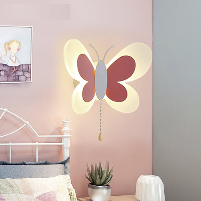 Sommerfugl LED vegglampe for barnerom