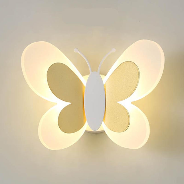 Sommerfugl LED vegglampe for barnerom