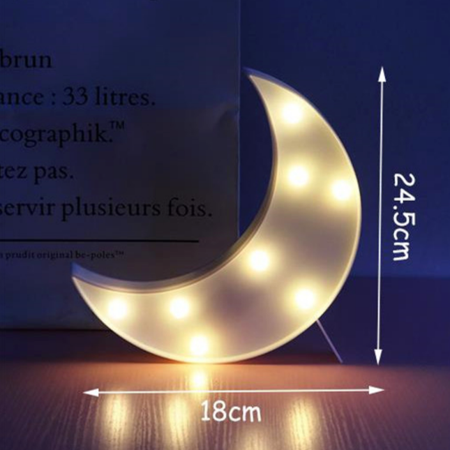 Dekorativ månelampe med LED-pærer