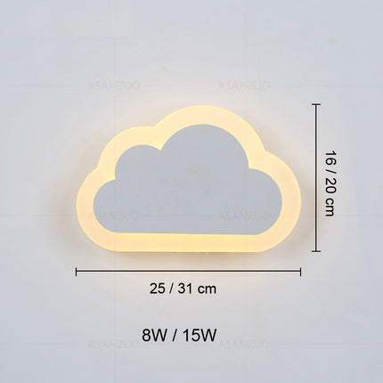 Moderne sky vegglampe i akryl