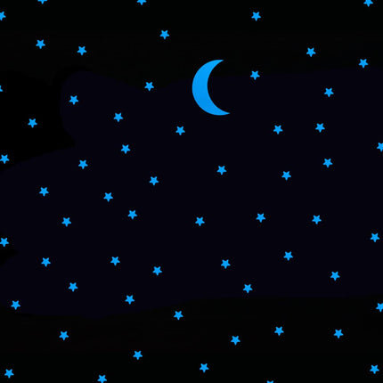 Selvlysende stjerner og måne veggdekor