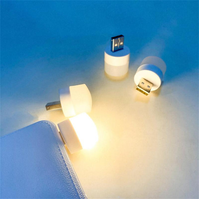 Liten rund trådløs USB LED-lampe