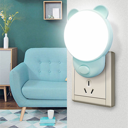 Nattlys for stikkontakt rosa eller blå teddybjørn