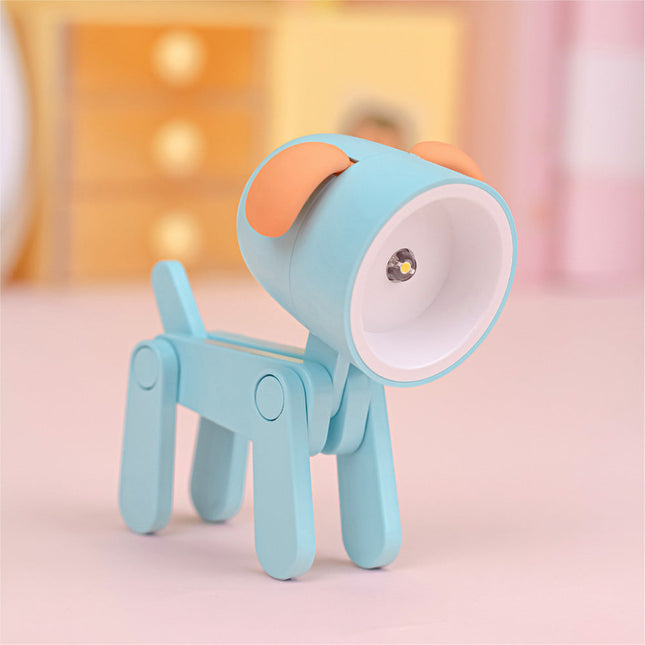 Sammenleggbar mini LED nattlys hundedesign